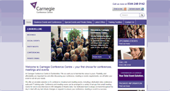 Desktop Screenshot of carnegieconferencecentre.co.uk