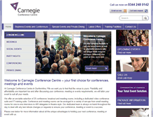 Tablet Screenshot of carnegieconferencecentre.co.uk